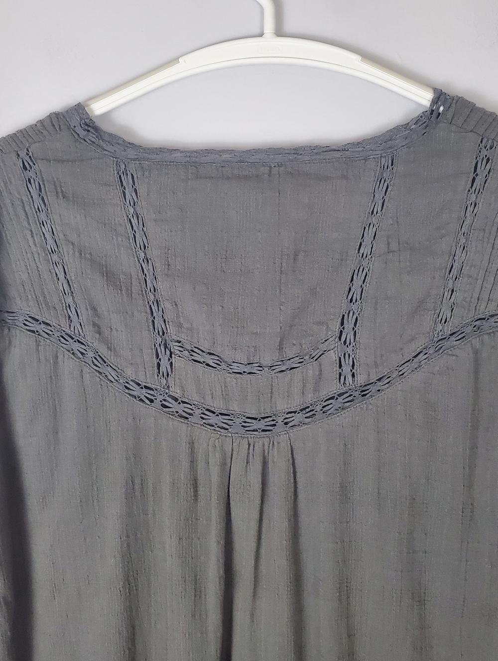 Sundance Grey Button-Front Tunic Dress Size Medium - Picture 5 of 15